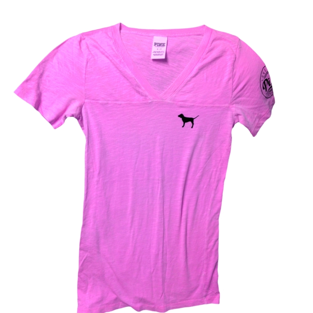 PINK V-NECK TOP SIZE SMALL